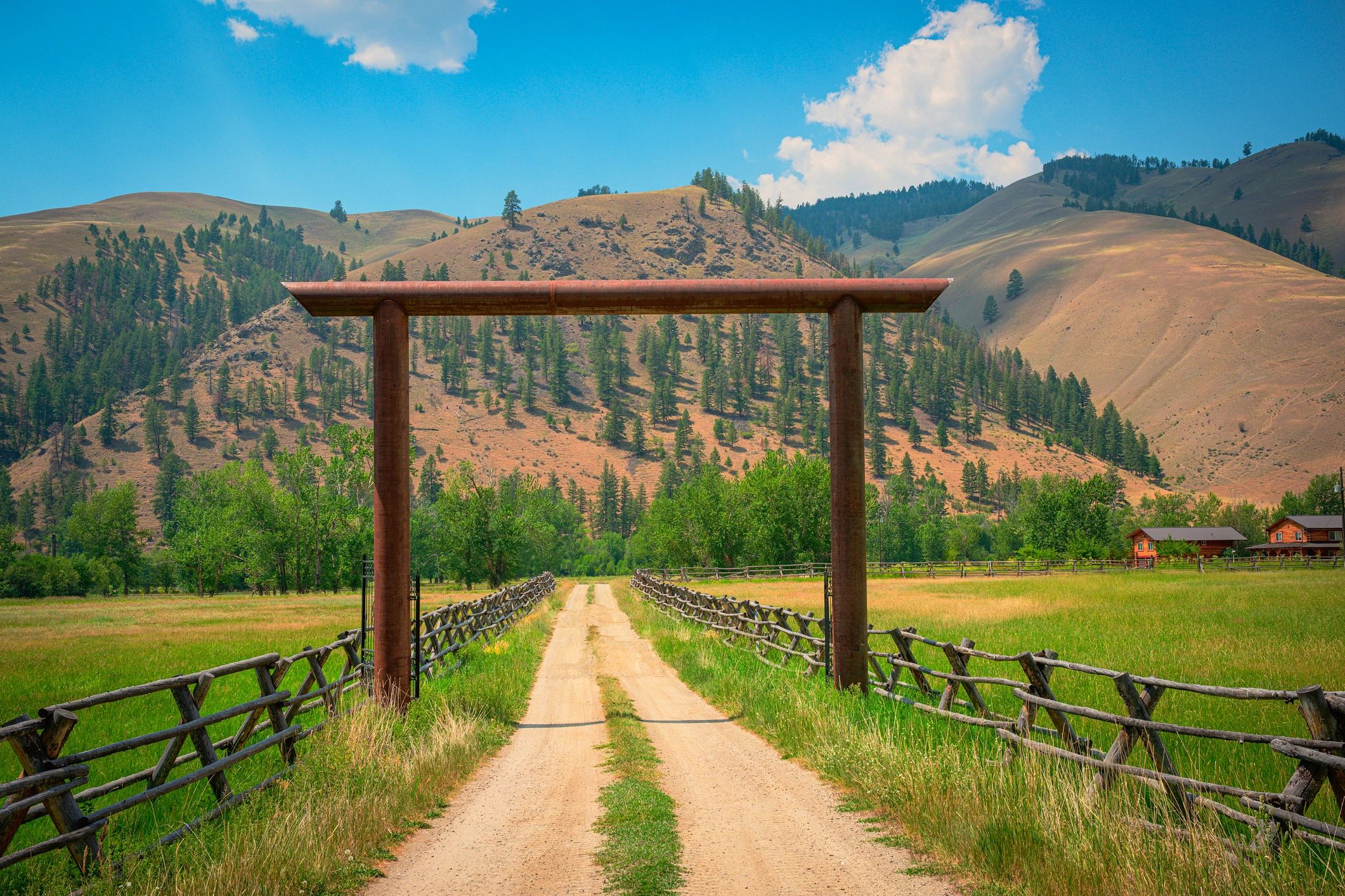 horse farm entrance